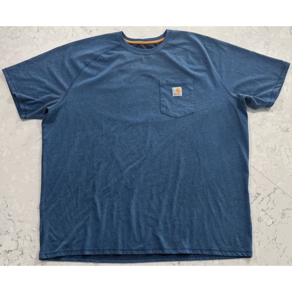 Carhartt Force Relaxed Fit Pocket T-Shirt Mens 3XL Blue Workwear Performance Tee